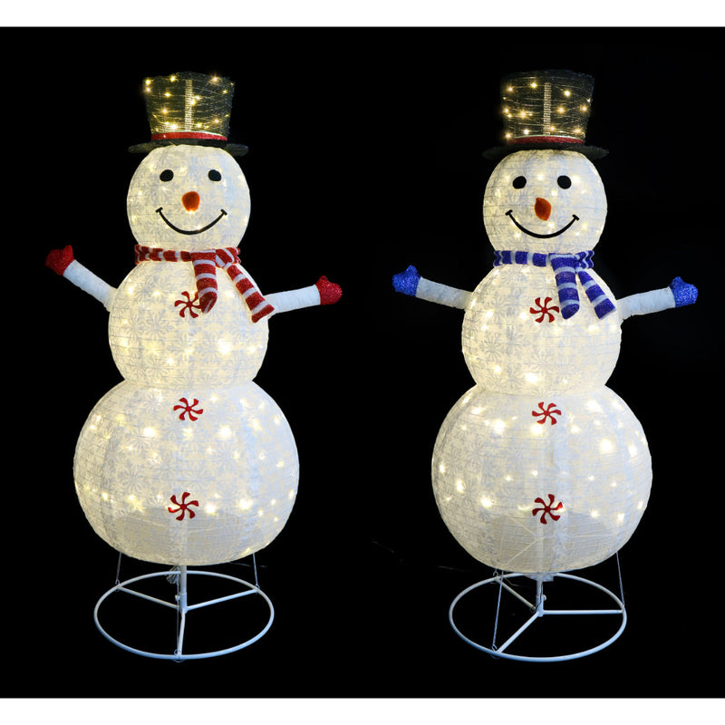 LED Pop Up Snowman Red/Blue 150cm Assorted