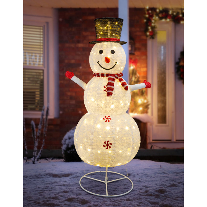 LED Pop Up Snowman Red/Blue 150cm Assorted 7