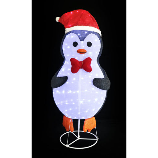 LED Pop Up Mesh Tinsel Penguin Twinkle 180cm