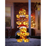 LED Mesh Tinsel 2 In 1 Gingerbread Pair Twinkle 2