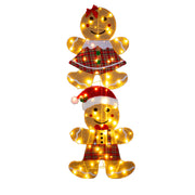 LED Mesh Tinsel 2 In 1 Gingerbread Pair Twinkle