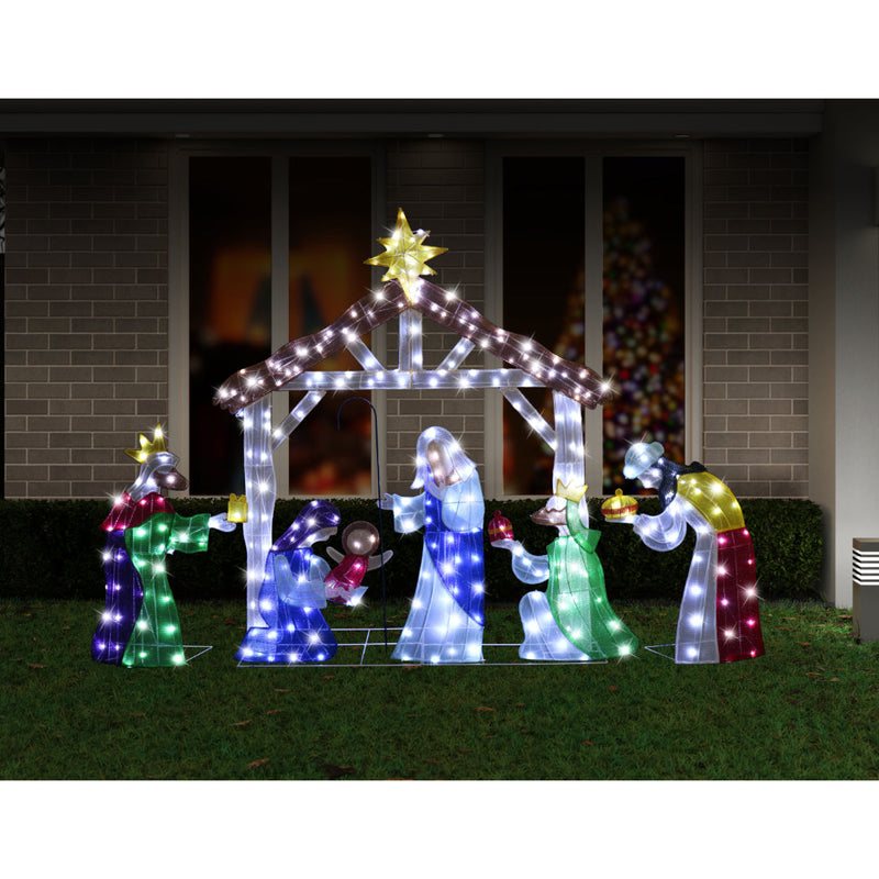 LED Mesh Tinsel Nativity Scene 2