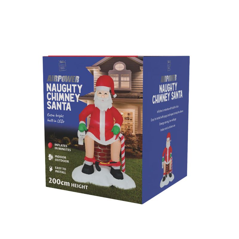 Airpower Naughty Chimney Santa 200cm 2