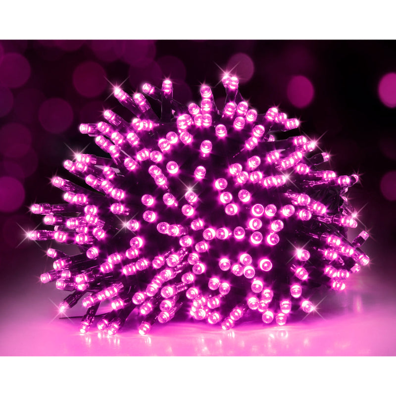 Solar LED Fairy Lights 240 Soft Pink 2