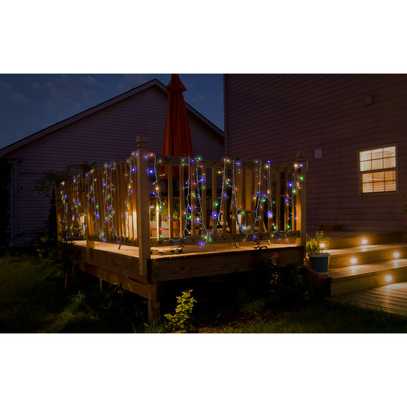Solar LED Cluster Lights 200 Multi Colour 2