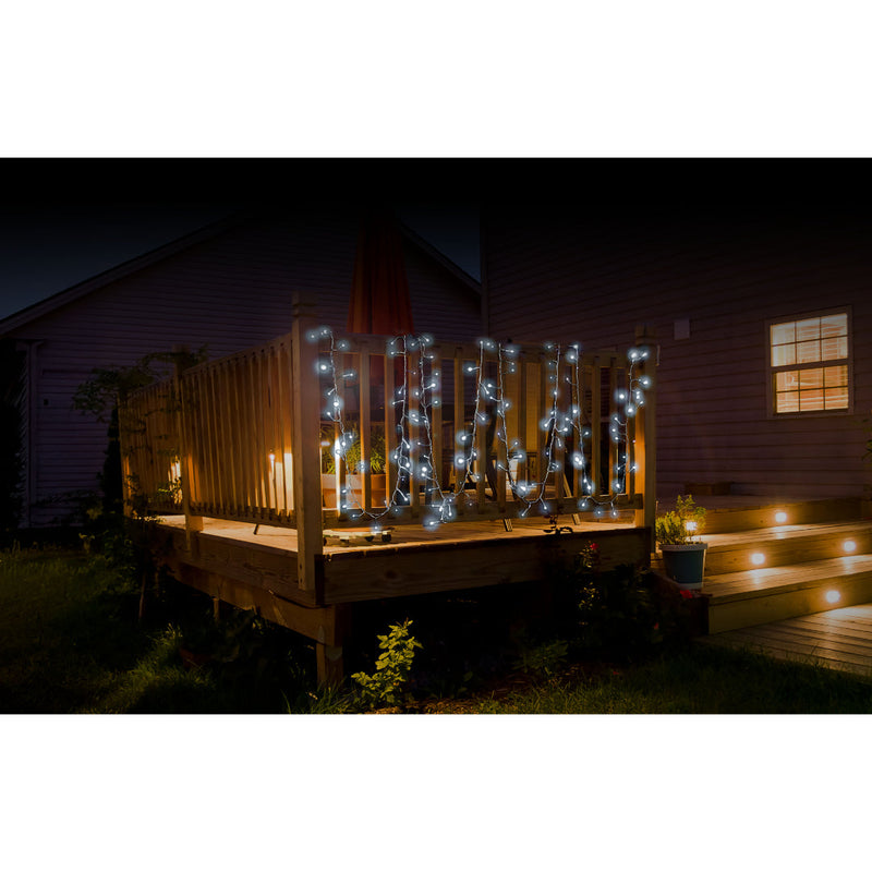 Solar LED Cluster Lights 200 Cool White 2