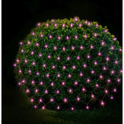 Solar LED Net Lights 150 Soft Pink 2