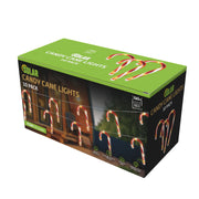 Solar Candy Cane String Lights 10pc