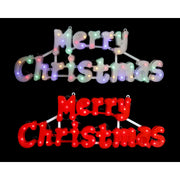 Solar LED Merry Christmas Plaque Assorted