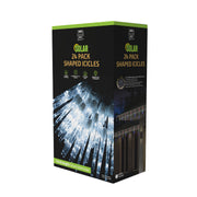 Solar Icicle Tube Lights 24pk Assorted 10