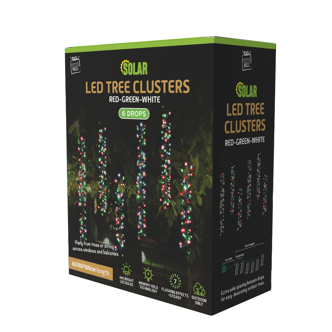 Solar LED Tree Clusters 480 10m Christmas - Roni's — Ronis