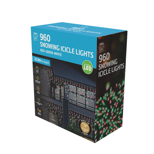 LED Snowing Icicles Lights 960 Christmas