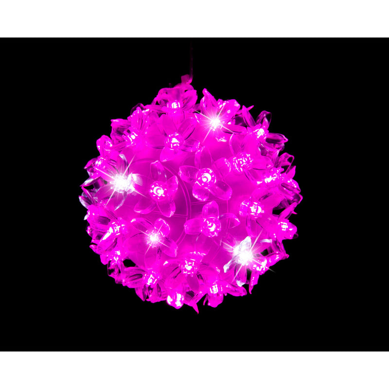 LED Petals Balls 10cm 5pk Pastel Sweet Pink 2