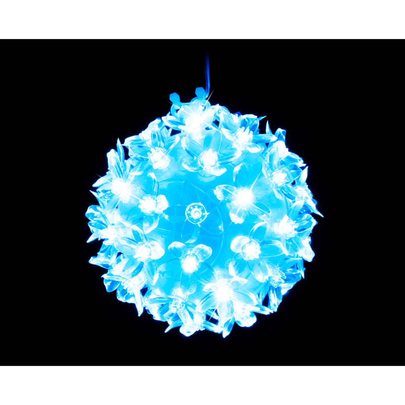 LED Petals Balls 10cm 5pk Icy Blue Turquoise 2