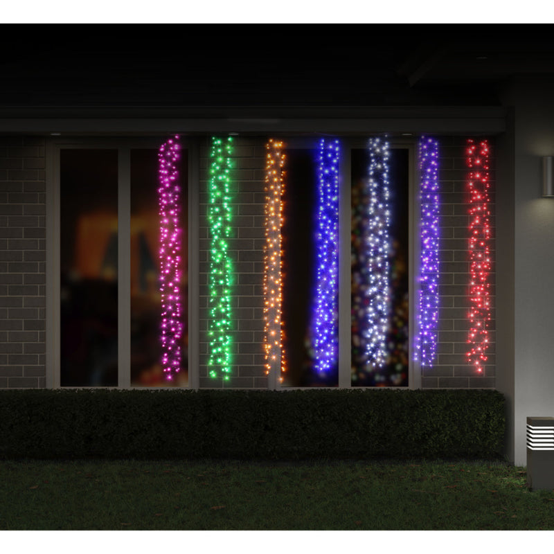 LED Rainbow Cluster Curtain 1008 Lights 6