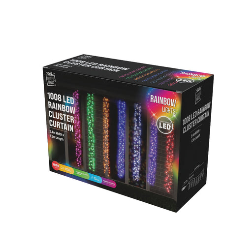 LED Rainbow Cluster Curtain 1008 Lights