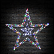 LED Starry Wire 2in1 2-Tone Hang Stars Assorted 3