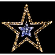 LED Starry Wire 2in1 2-Tone Hang Stars Assorted 4