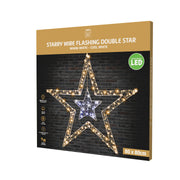 LED Starry Wire 2in1 2-Tone Hang Stars Assorted 7