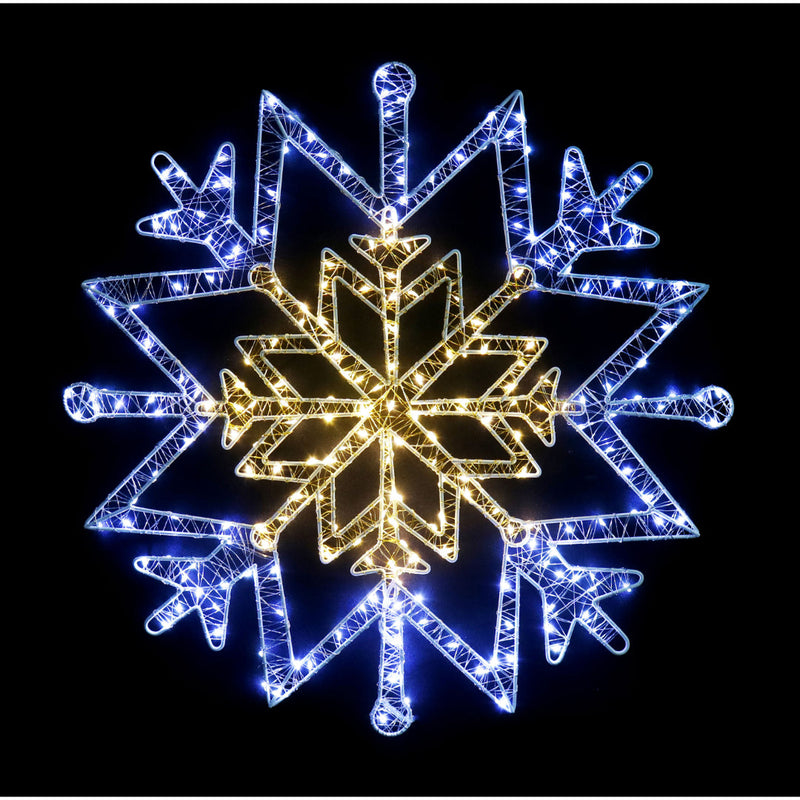 LED Starry Wire Snowflake 2-Tone Assorted 5