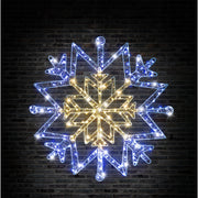 LED Starry Wire Snowflake 2-Tone Assorted 6