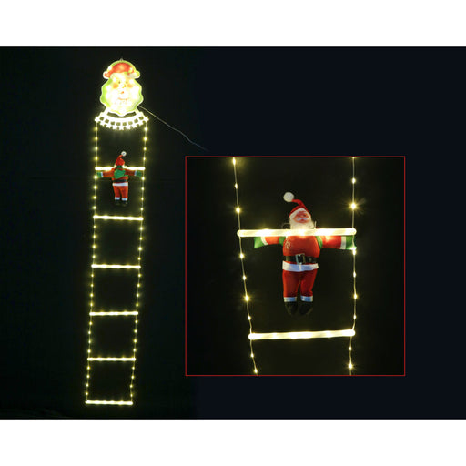 LED Starry Ladder Santa Topper 180cm