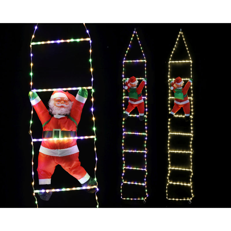 LED Flexi Cable Ladder w/Santa 240cm Dual Coulor