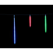 LED Rainfall Tubes 12pk Mixed Size Multi Colour 5