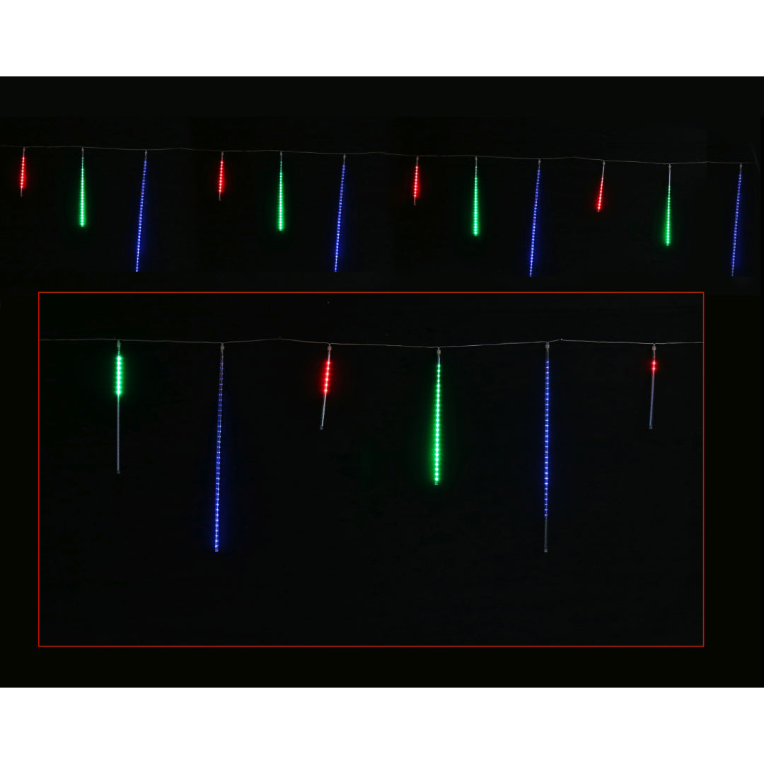 LED Rainfall Tubes 12pk Mixed Size Multi Colour - Roni's — Ronis