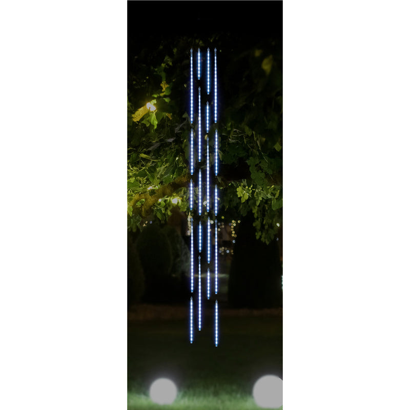 LED Rainfall Tubes 12pk Mixed Size White 4