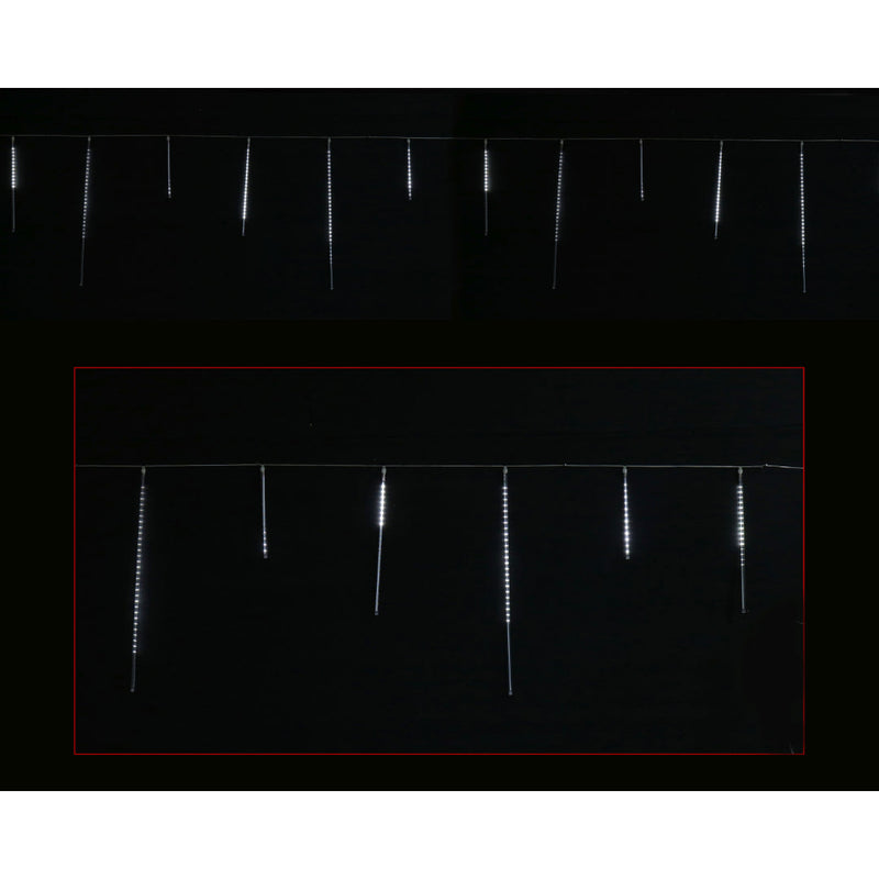 LED Rainfall Tubes 12pk Mixed Size White