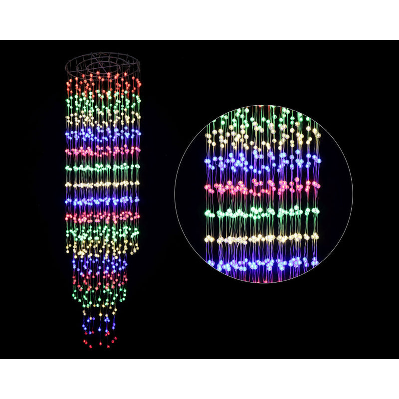 LED Shower Light w/Bubble Balls Multi Colour