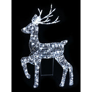 LED PVC Spun Reindeer Flash White 115cm