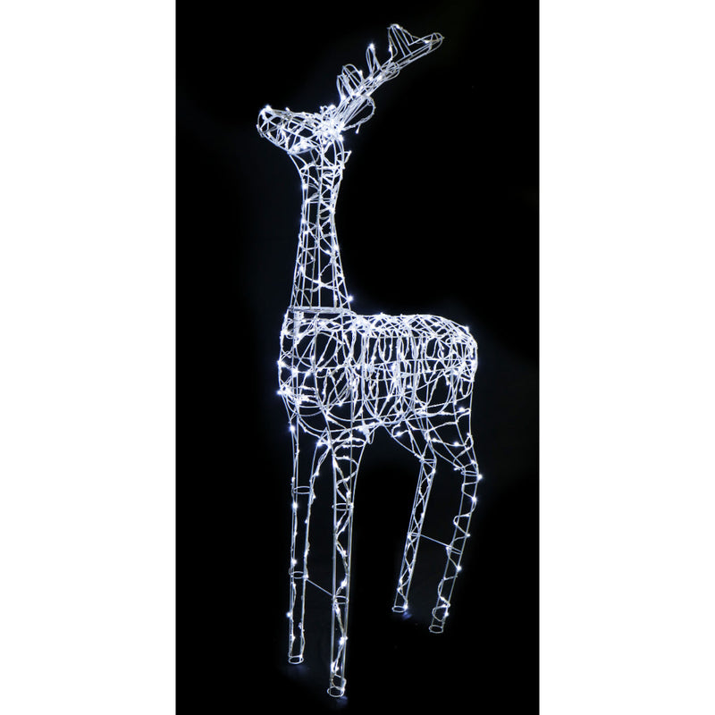 LED Big Daddy Reindeer White 200cm