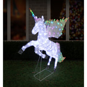LED Mesh Tinsel Unicorn Rainbow Wings 130cm 2