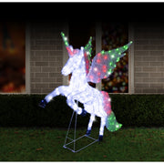LED Mesh Tinsel Unicorn Rainbow Wings 130cm 3