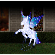 LED Mesh Tinsel Unicorn Rainbow Wings 130cm 4