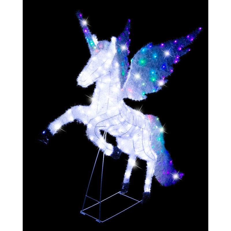 LED Mesh Tinsel Unicorn Rainbow Wings 130cm 5
