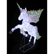 LED Mesh Tinsel Unicorn Rainbow Wings 130cm