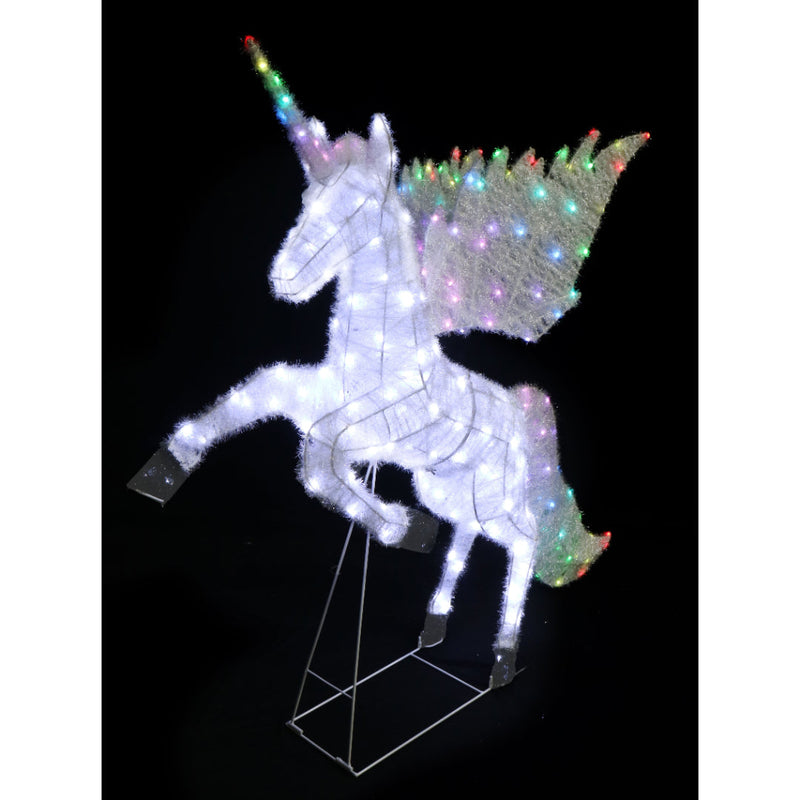 LED Mesh Tinsel Unicorn Rainbow Wings 130cm