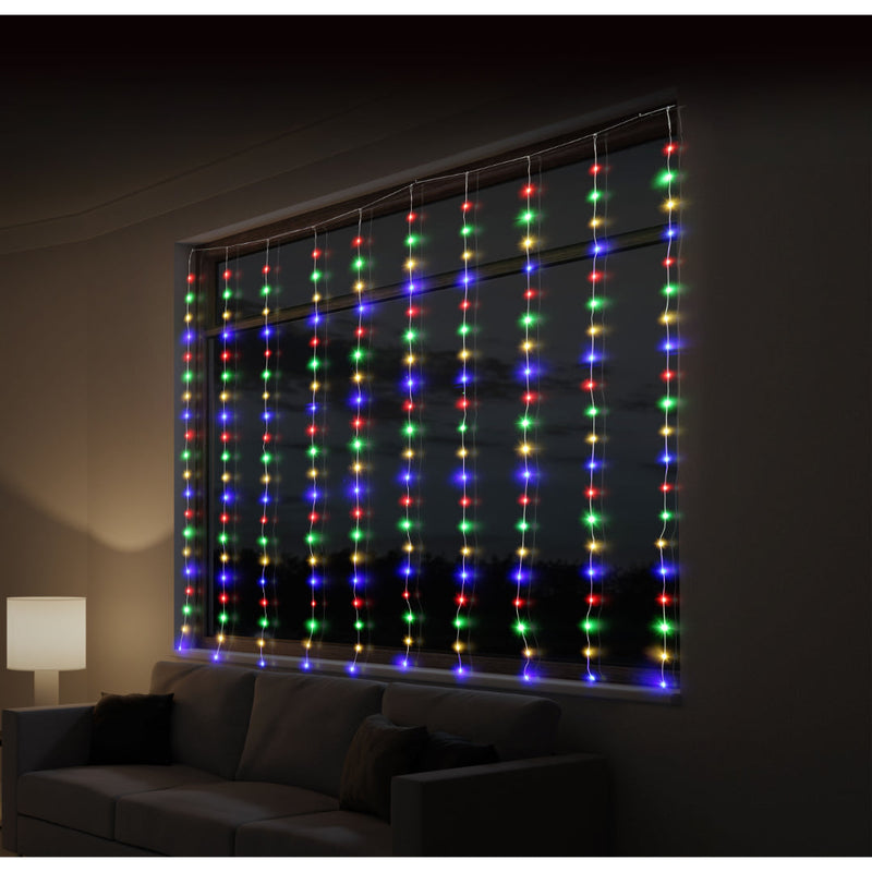 LED Dew Drop Curtan Light 2x2m Assorted 5