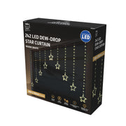 LED Dew Drop Star Curtain Gold