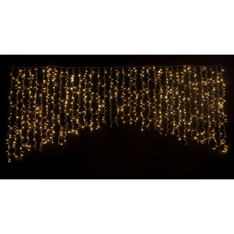 LED Cluster Curtain Glistening Gold 100% Twinkle 2