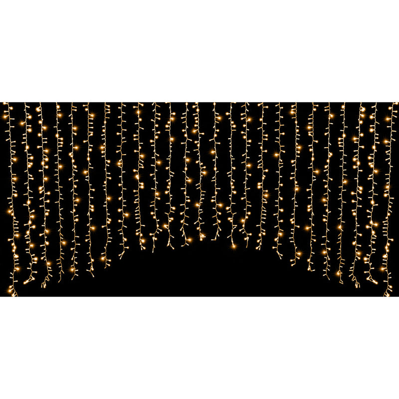 LED Cluster Curtain Glistening Gold 100% Twinkle 4