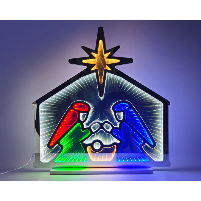 LED Infinity Nativity Scene 56x60cm
