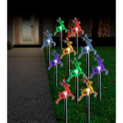 Solar LED Reindeer Path Lights 10pk Multi 4