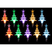 Solar LED Fancy Path Trees Multi 10pk 2