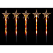 Solar LED Candy Tree/Star Path Lights 5pk Assorted 2