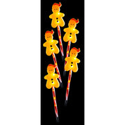 Solar Gingerbread Path Lights 5pk Assorted 3