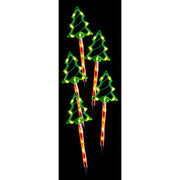 Solar LED Candy Green Tree Path Lights 5pk 2